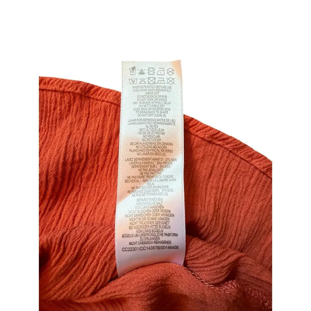 City Chic Off Shoulder Burnt Orange Dress - Size XL/22